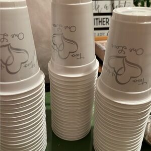 Shot glasses and cups for wedding